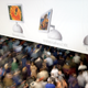 Attendees enter the Macworld Expo in San Francisco on January 8, 2002.